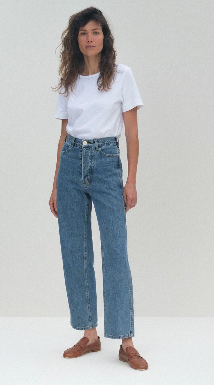 Jesse Kamm Jeans 0 The 225s Straight High Rise Relaxed Casual Quiet Luxury Relax